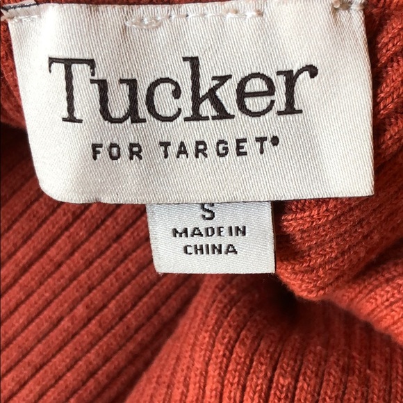 Burnt Orange Ribbed Dress - Picture 4 of 4